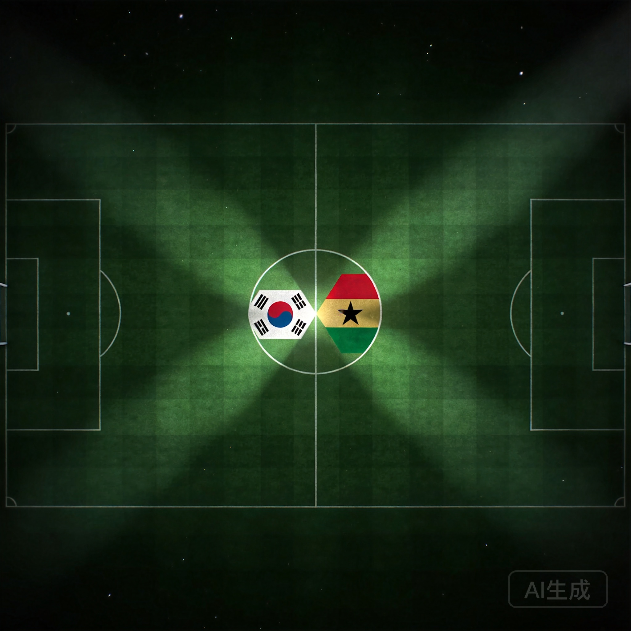 韩国加纳比分预测主题插画